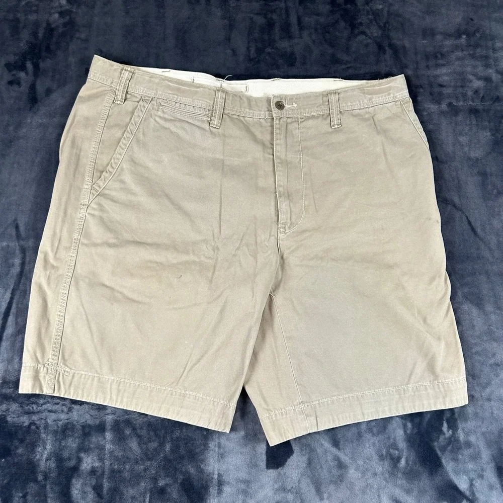 Polo Ralph Lauren Chino Shorts Mens 40T Tan Khaki Cotton Twill Flat Front‎